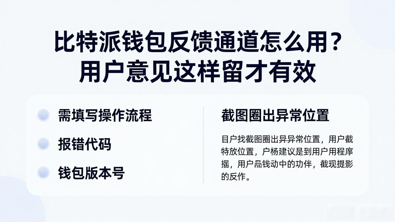 比特派钱包反馈入口_比特派钱包问题解决方法_如何在比特派钱包网址中保持用户反馈？