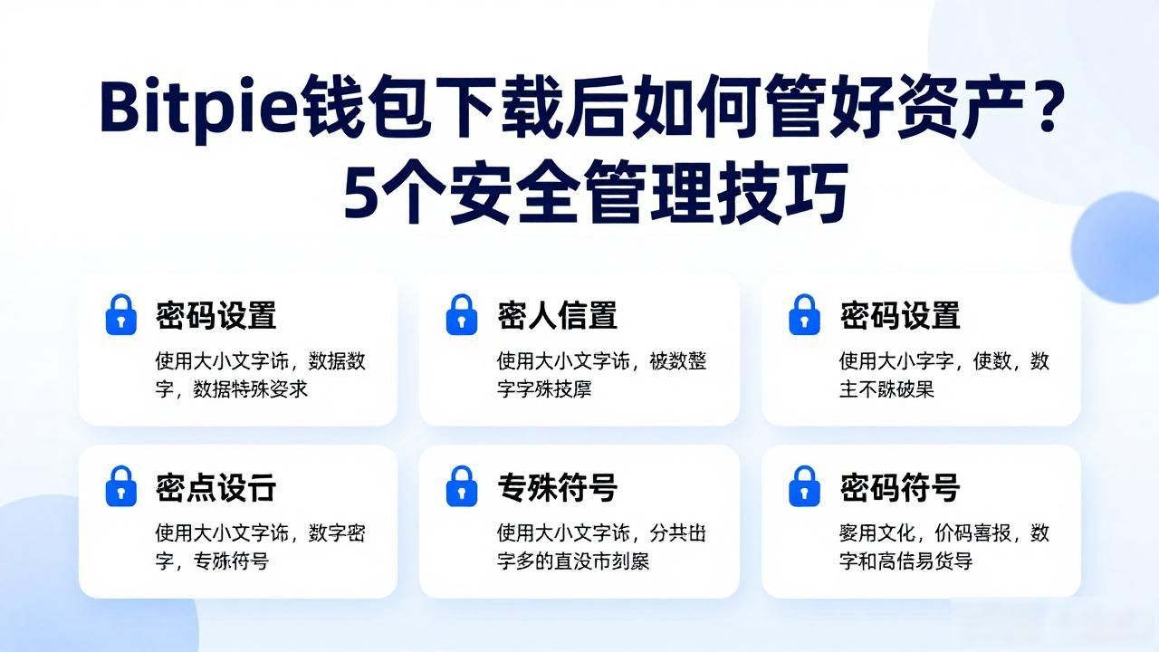 Bitpie钱包下载后如何管好资产？5个安全管理技巧