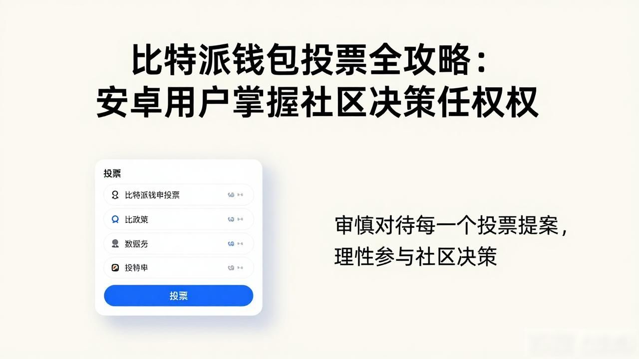 比特派钱包投票全攻略：安卓用户掌握社区决策话语权