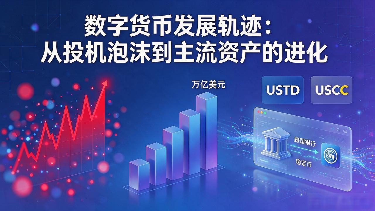 2026年数字货币演进图景 比特币现货ETF华尔街入场 稳定币跨境支付银行对接_数字货币最终趋势图