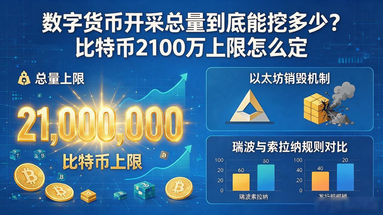 数字货币开采总量到底能挖多少？比特币2100万上限怎么定