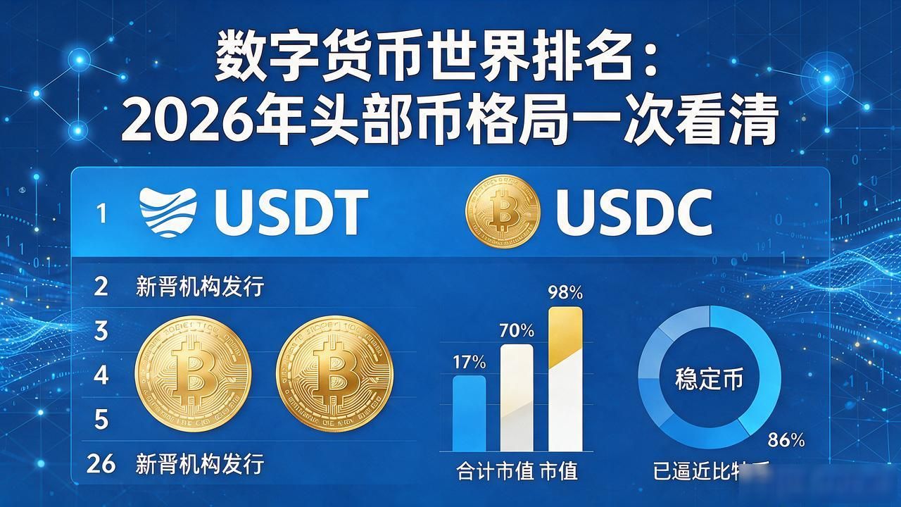 数字货币世界排名：2026年头部币格局一次看清