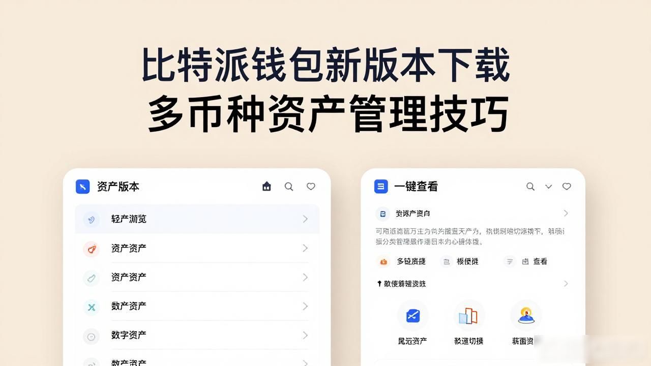 多链多币资产管理工具升级_比特派钱包的版本更新介绍，下载新版本后如何更好地管理多种加密资产？_比特派钱包新版本功能优化