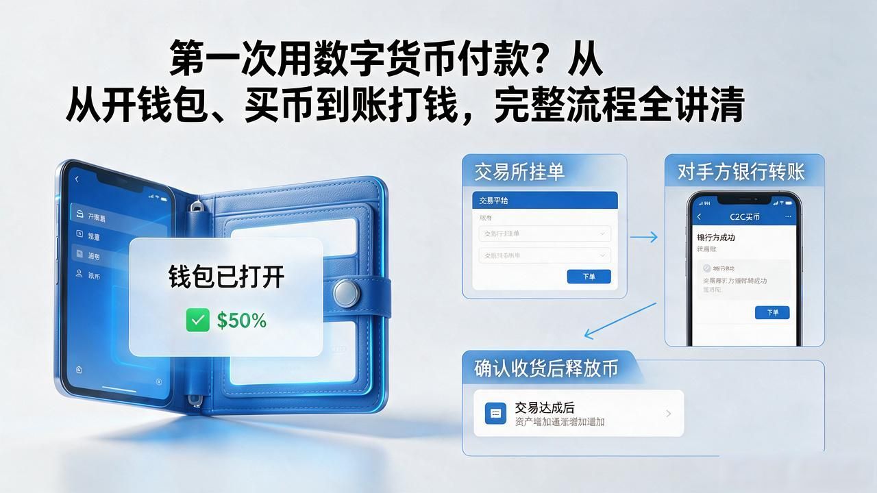 第一次用数字货币付款？从开钱包、买币到账打钱，完整流程全讲清