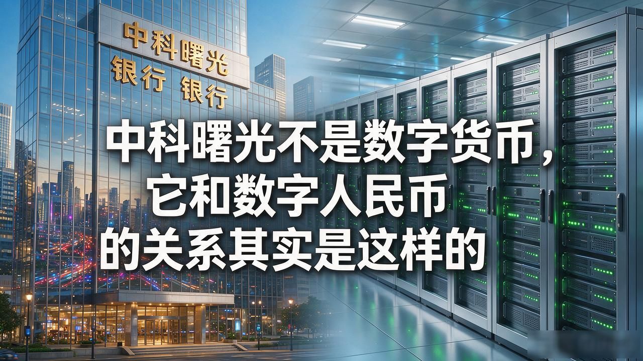中科曙光不是数字货币，它和数字人民币的关系其实是这样的