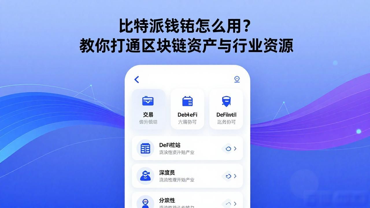 比特派钱包怎么用？教你打通区块链资产与行业资源