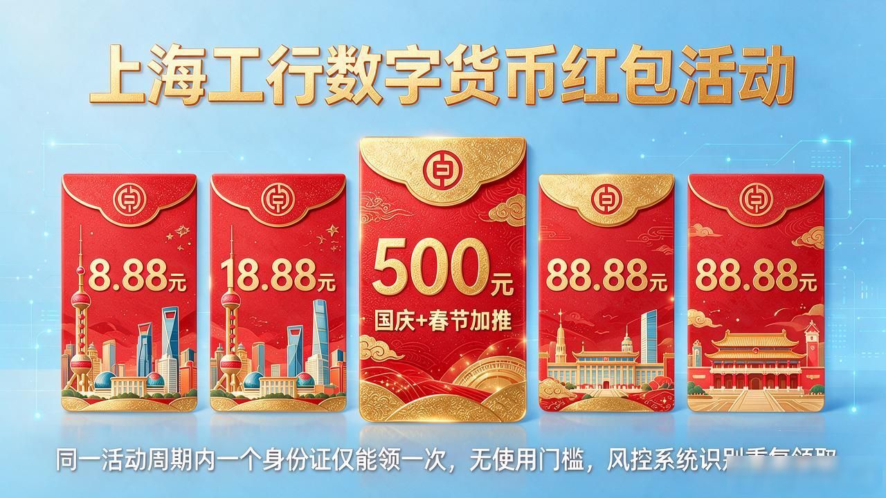 上海工行数字货币红包怎么领？2026入口、面额、使用限制一次讲清