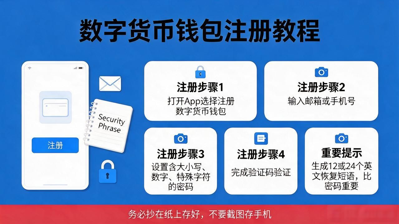怎么注册数字货币钱包？新手手把手教程不踩坑