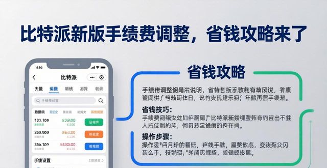 比特派新版手续费调整，省钱攻略来了