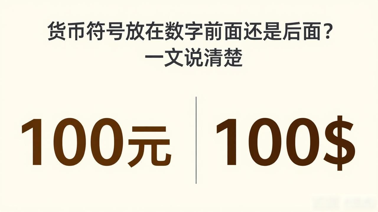 货币符号放在数字前面还是后面？一文说清楚