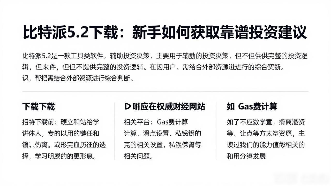 如何在比特派钱包5.2下载中找到投资建议？_比特派钱包5.2资产安全_官方APP交易通道资产管理功能