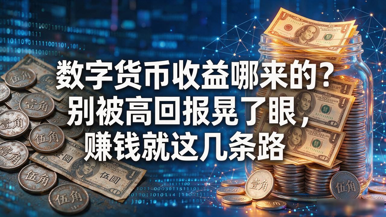 数字货币收益哪来的？别被高回报晃了眼，赚钱就这几条路