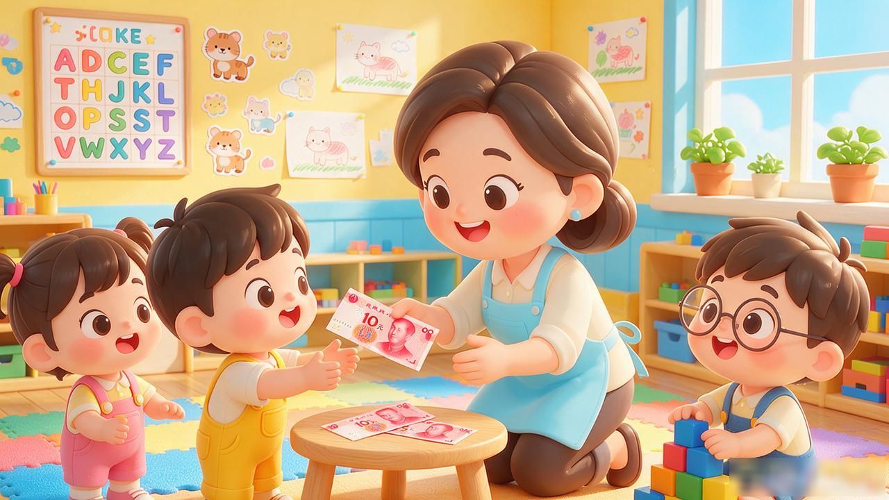 幼儿园中班货币上的数字怎么教？一位带班三年的老师这样上