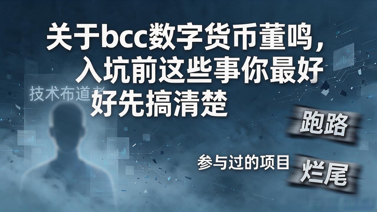 关于bcc数字货币董鸣，入坑前这些事你最好先搞清楚