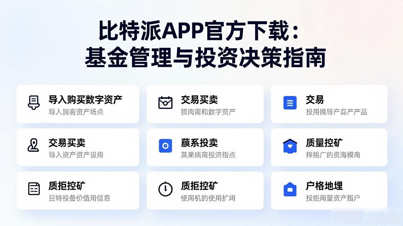 如何使用比特派官方下载进行基金管理?_比特派官方下载及使用_数字货币基金管理