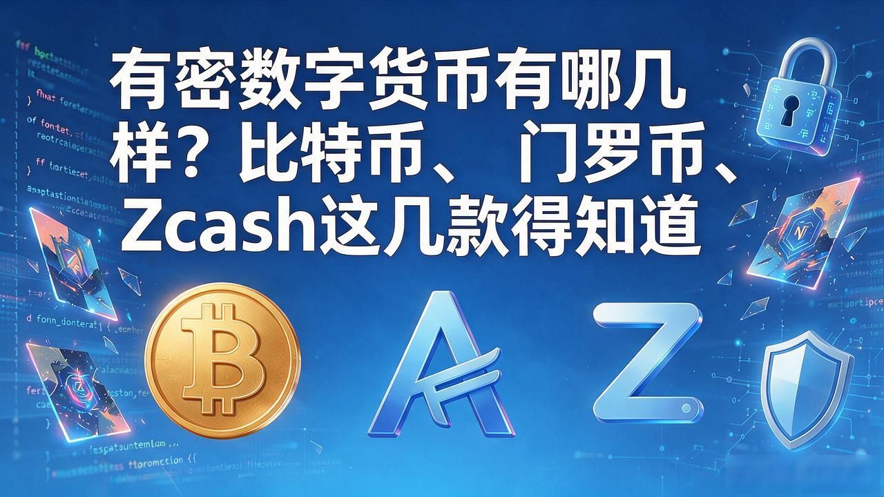 主流数字货币加密技术对比_有密数字货币有哪几样_门罗币Zcash隐私保护原理